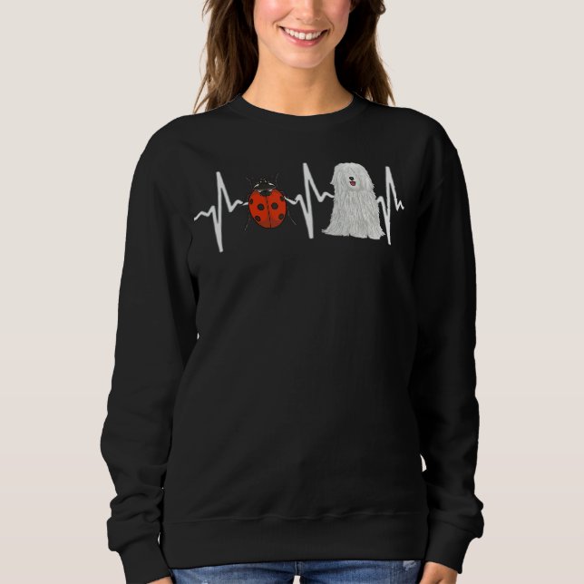 Red Ladybug Pulik Heartbeat Dog Sweatshirt (Front)