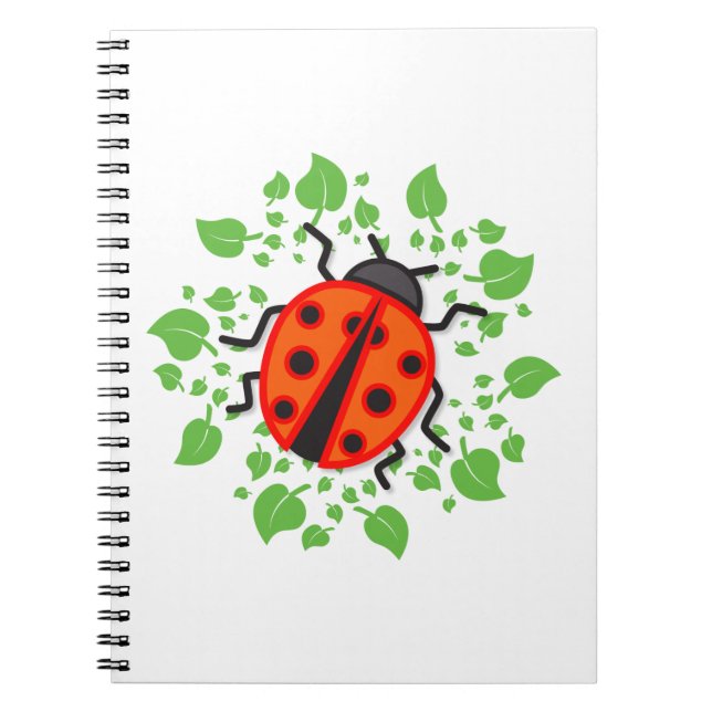 Red ladybug spiral notebook (Front)