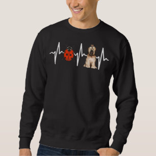 Red Ladybug Tibetan Terrier Heartbeat Dog Sweatshirt