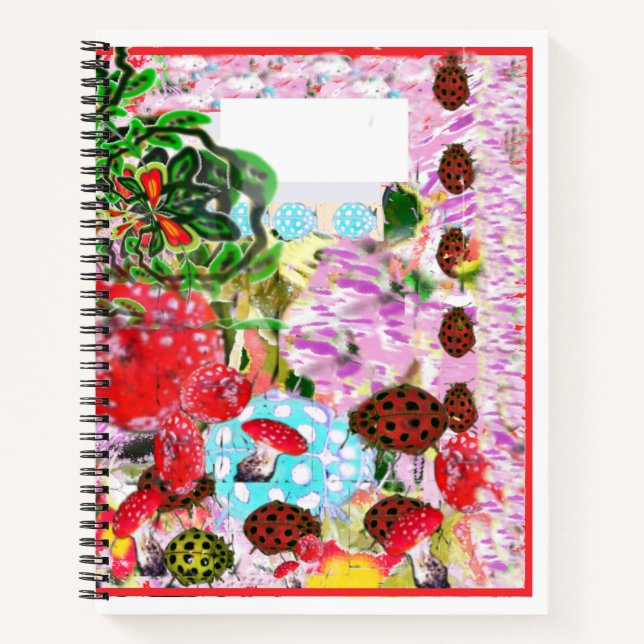 Red Ladybugs ABC Letters Tracing Notebook (Front)