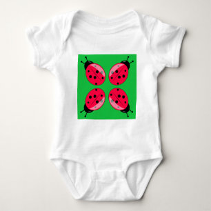 Red Ladybugs Baby Bodysuit