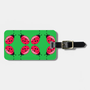 Red Ladybugs Luggage Tag