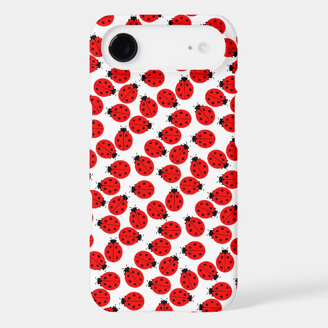 Red Ladybugs Pattern Case-Mate iPhone Case (Back)
