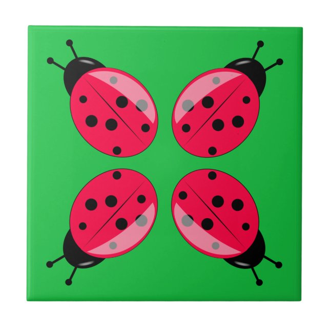 Red Ladybugs Tile (Front)