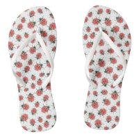 Red Ladybugs, watercolor pattern