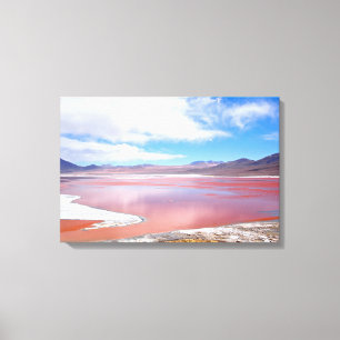 Red Lagoon in Bolivia canvas print