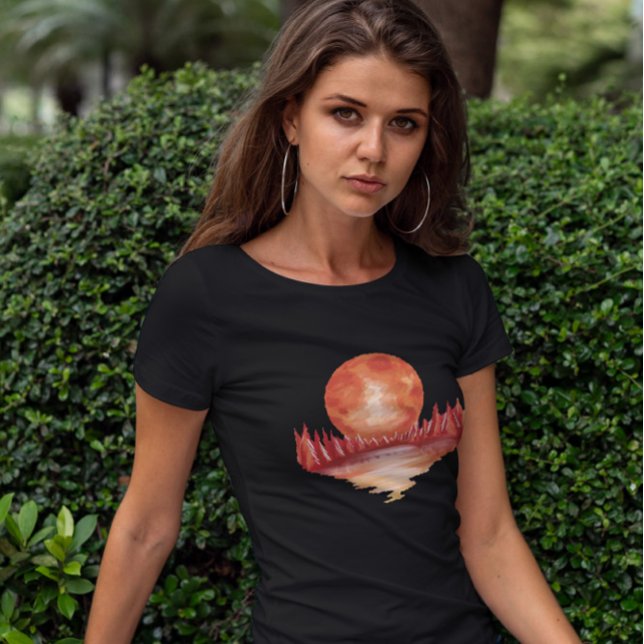 Red Landscape Full Moon T-Shirt (Creator Uploaded)