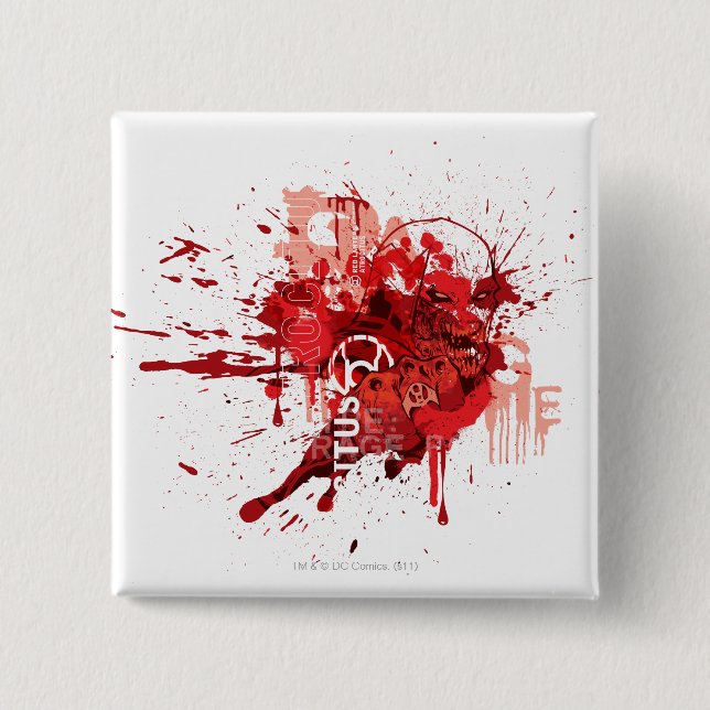 Red lantern Corps Collage 15 Cm Square Badge (Front)