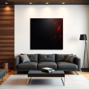 Red Laser Rain Poster