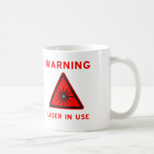 Red Laser Warning Symbol Mug