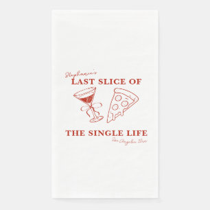 Red Last Slice of the Single Life Bachelorette  Napkin