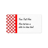 Red Lattice Custom Avery Label