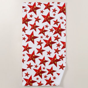 red,laughing, happy, stars, rainbow, colours, beach towel
