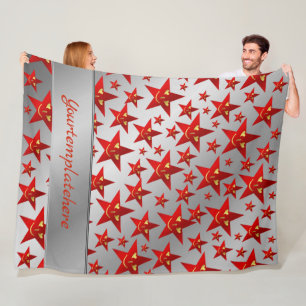 red,laughing, happy, stars, rainbow, colours, fleece blanket