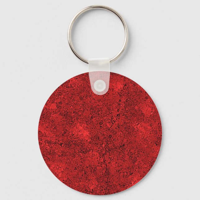 Red Lava Rock Texture Key Ring (Front)