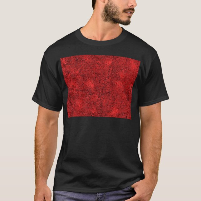 Red Lava Rock Texture T-Shirt (Front)
