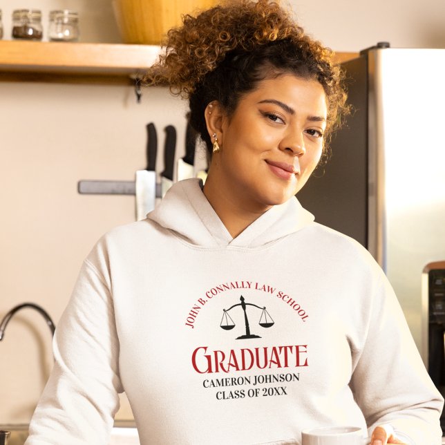 Red Law School Graduation Custom Hoodie (Creator Uploaded)