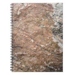 Red Layered And Crumbling Rock Face Notebook