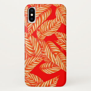 Red Leaf Botanical Print Case-Mate iPhone Case