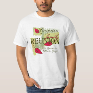 Red Leaf Custom Name Family Reunion T-Shirt