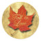 Red Leaf Fall in Love on Gold