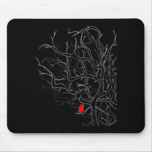 Red Leaf T Shirt Mouse Pad