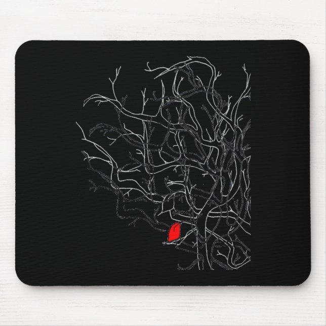 Red Leaf T Shirt  Mouse Pad (Front)
