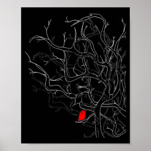 Red Leaf T Shirt  Poster