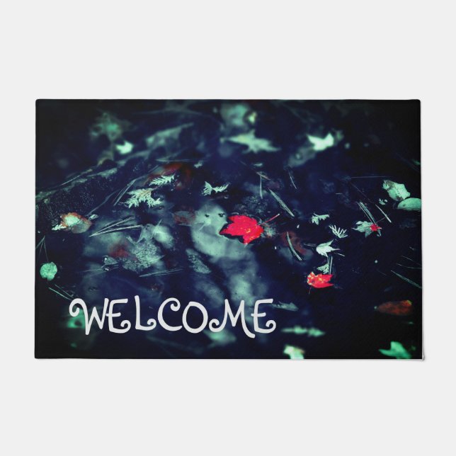 Red Leaf Welcome Mat (Front)