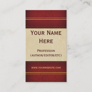 Red Leather Book Business Card