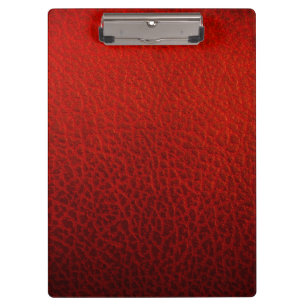 Red leather clipboard