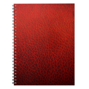Red leather notebook