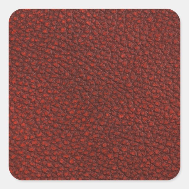 Red leather square sticker (Front)