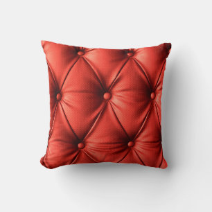Red leather, texture cushion