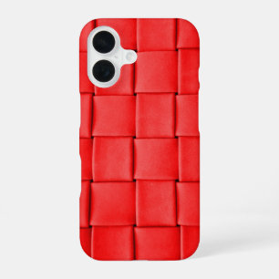 red leather weave background iPhone 16 case