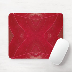 Red Leatherette Mouse Pad