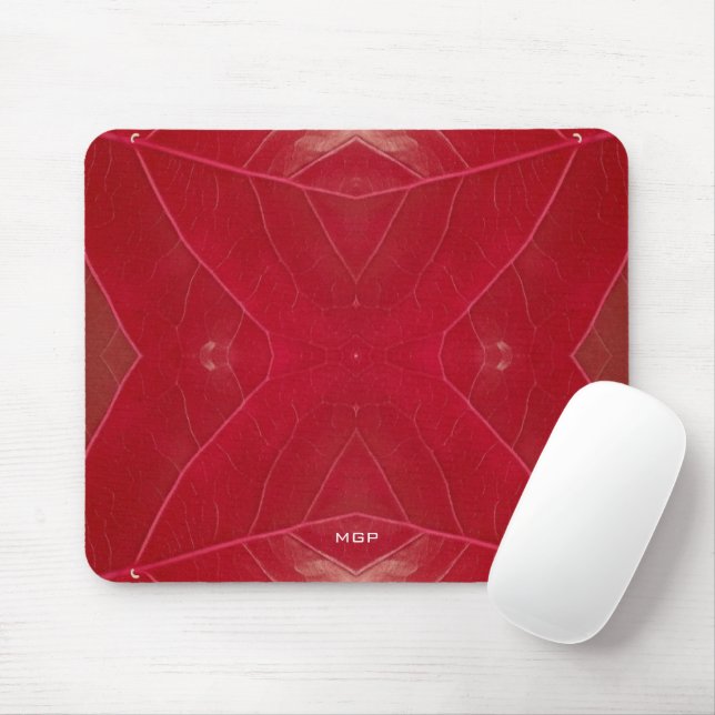 Red Leatherette Mouse Pad (With Mouse)