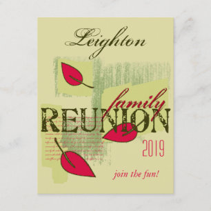 Red Leaves Family Reunion Invitation