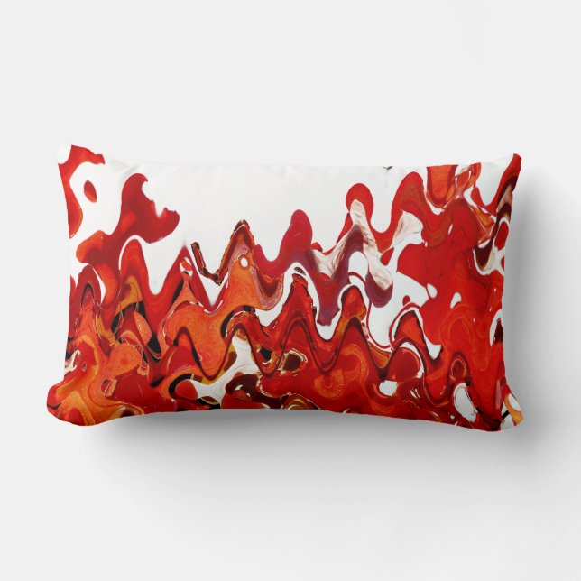 RED LEAVES LUMBAR CUSHION (Front)