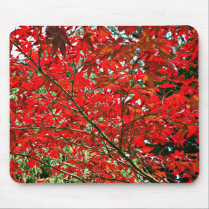Red leaves mouse pad