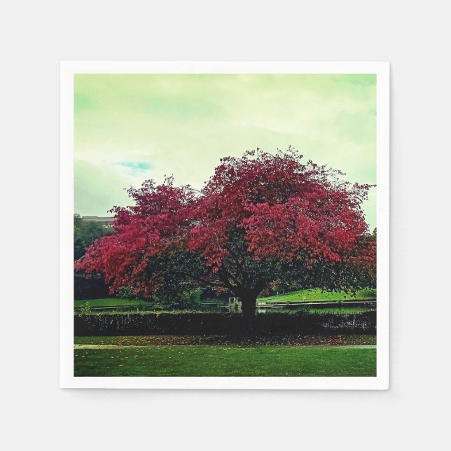 Red leaves napkin (Front)