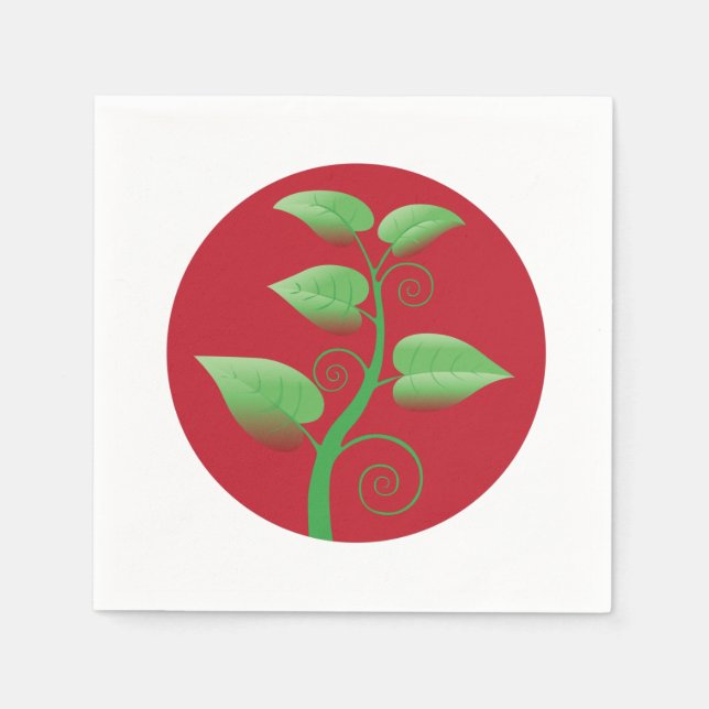 Red Leaves Napkin (Front)