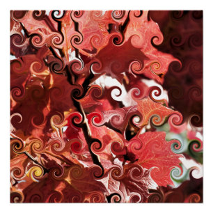 RED LEAVES POSTER