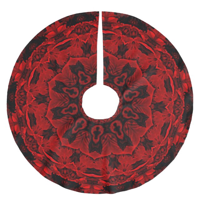 Red Leaves Tree Skirt (Front)