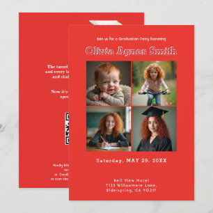 Red Legacy Collage QR Code Invitation