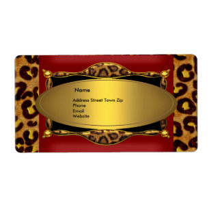 Red Leopard Black Gold Label Address 2