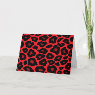 Red Leopard Holiday Card