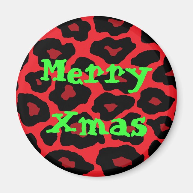 Red Leopard Magnet (Front)