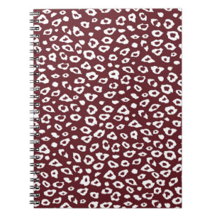 Red Leopard Print Spiral Notebook