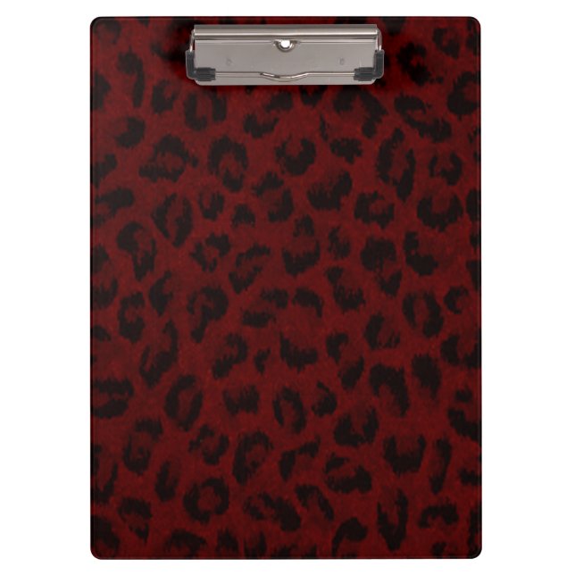 Red Leopard Skin Clipboard (Front)